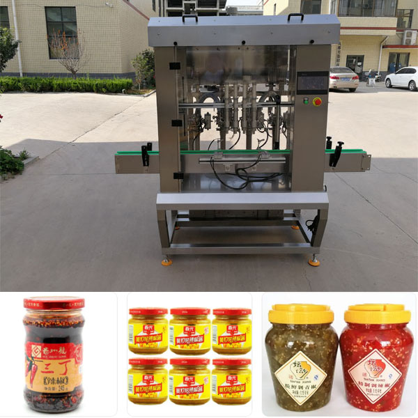 >辣椒醬灌裝機機械設備-全自動辣椒醬灌裝機生產(chǎn)線